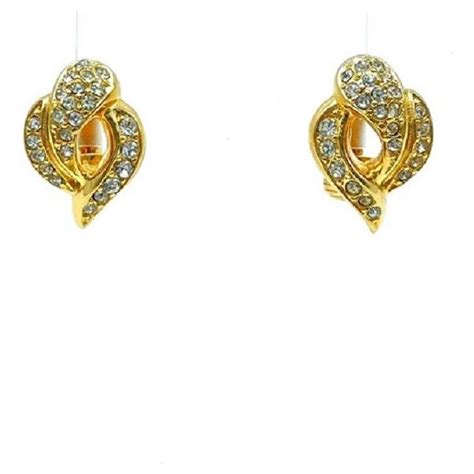 dior earings gold|christian Dior gold earrings.